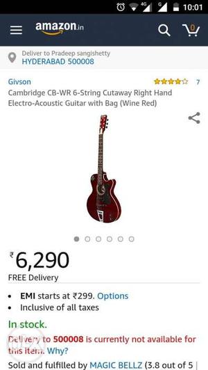 Gibson Cambridge CB-WR 6-string Electro-accoustic guitar