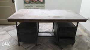 Gray Pedestal Table
