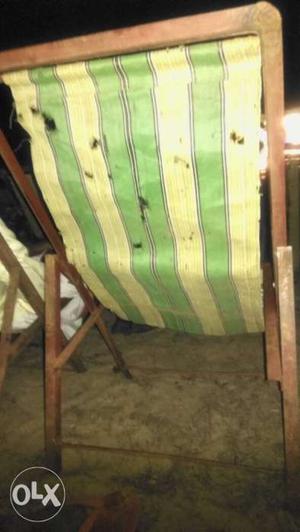 Green And Brown Wooden Chair