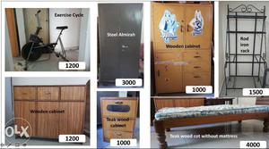 Household furniture items in good condition rupees 