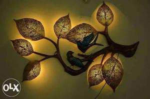Iron Painted wall panel with LED Lights