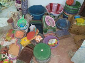 Plastic and house hold items for sale cheap rate
