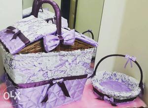 Purple set...baby basket