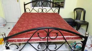 Red And Black Metal Bed Frame