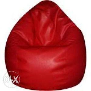 Red Leather Bean Bag