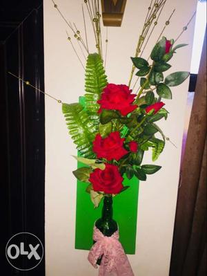 Red Roses And Ferns Centerpiece
