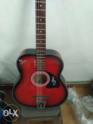 Red and black pure acoustic guitar call
