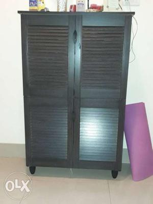 Shoe cabinet with 6 sections.