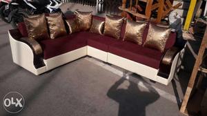 Six seetar sofa corner woodan handal