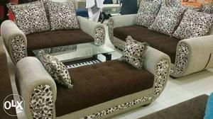 Sofa set 3 + 2 seater and bench, brand new