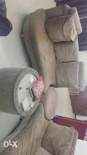 Sofa set 3+2+1 (round corner sofa) + 1 center