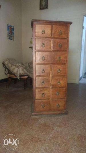 Tall Sheesham Wood Drawer Chest in Excellent Condition