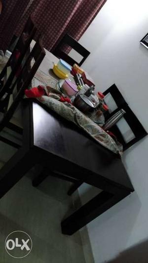 Teak wood. recently bought dining table. 6 chairs