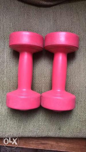 Two Pink Dumbbells