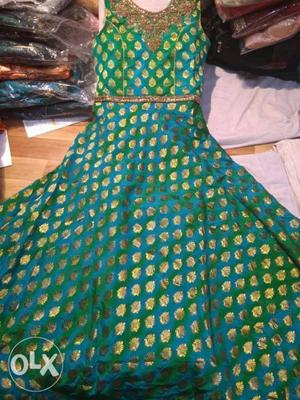 Women's Green And White Polka Dot Dress