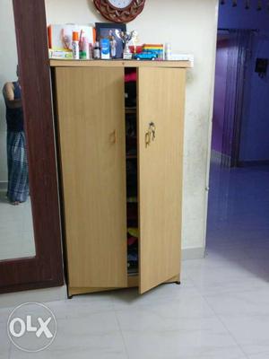 Wooden wardrobe made of MDF board with