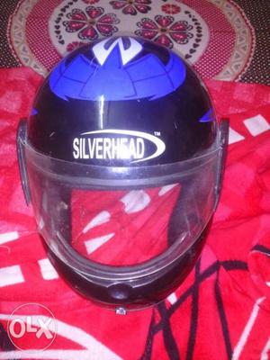 Black And Blue Silverhead Full-face Helmet