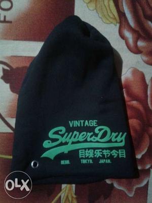 Black Vintage Super Dry Knit Cap