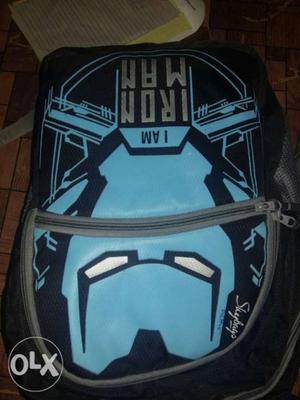 Blue And Black Iron Man Backpack