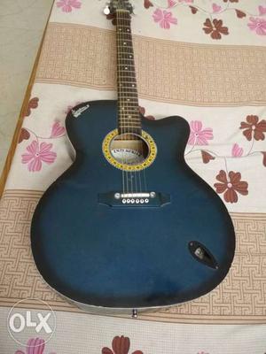 Blue And Black Single Acoustic Guitar