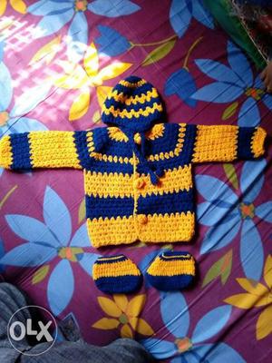 Blue, Red, And Yellow Knitted dress