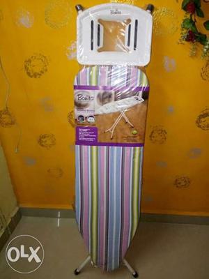 Brand New Pink, Blue, And Yellow Striped Ironing Board