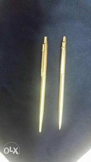 Caran d'ache pen and pencil 18 carat gold plated