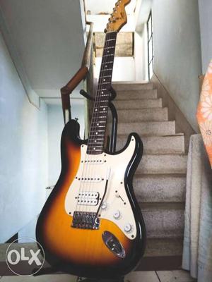 Fender squier bullet strat with tremelo arm.