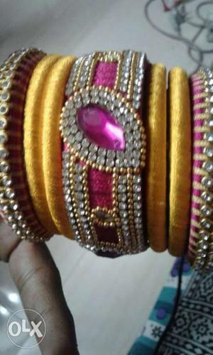 Home made Silk thread Bangles size 2-4 at low