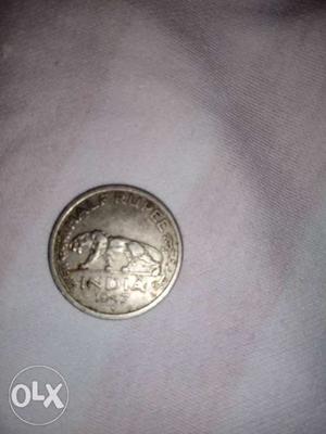  Indian coin half rupee