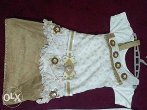 Latest design off white colour golden and brown