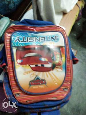 Lightning McQueen-themed Blue And Red Backpack