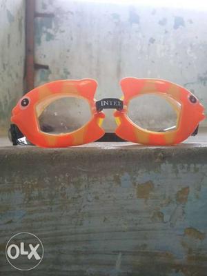 Orange Intex Swimming Goggles