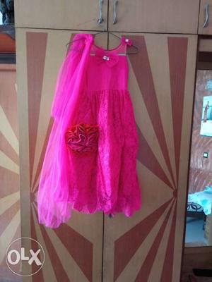 Pink gown for girls. Age 4 to 6 years