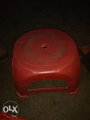 Red And White Plastic Table