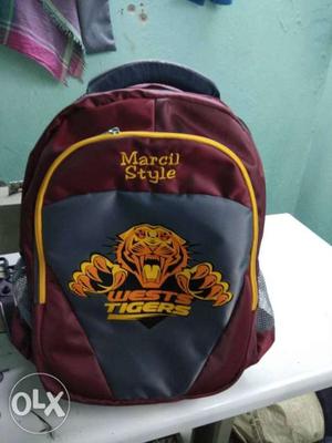 Red And Yellow Marcil Style Backpack