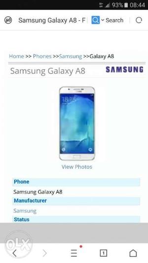 Samsung A8.no complaints Excellent phone
