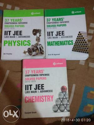 Three IIT Jee 37 year chapterwise book (physics chemistry