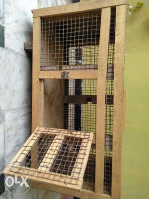 2 Wooden cage in different sizes for animals to