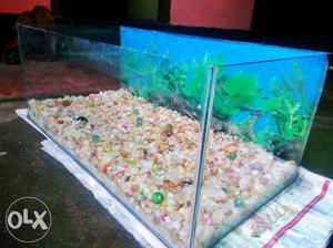 Aquarium/ fish tank with stones 24inch width