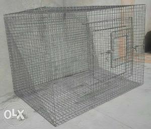 Cage with wooden breeding box and accessories