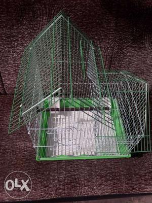 Green Steel Birdcage