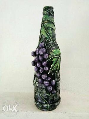 Hand made decorated bottle for home decoration