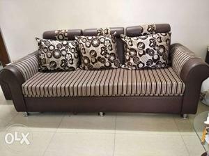 L style Brown Sofa Set storage in sofa set