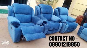 Leather sofa, Home Theater RECLINERS brand new..customized