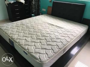 Quilted White And Gray Floral Mattress
