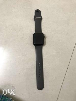 Black Apple Watch With Black Sport Band