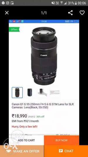 Black Canon 55_250 Lens