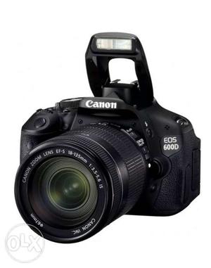 Black Canon EOS 600D DSLR Camera for rent with lenses