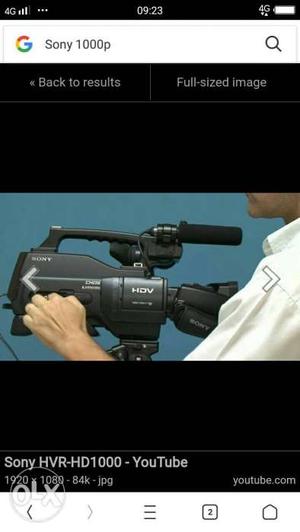 Black Sony dv hdv  Professional Camera Screenshot